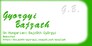 gyorgyi bajzath business card