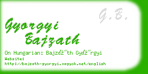 gyorgyi bajzath business card